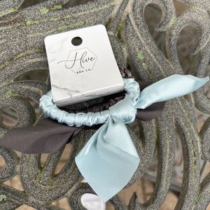 NWT Hive and Co Scrunchie Sets - 2 scrunchy! Pretty Satin Like Blue and Gray